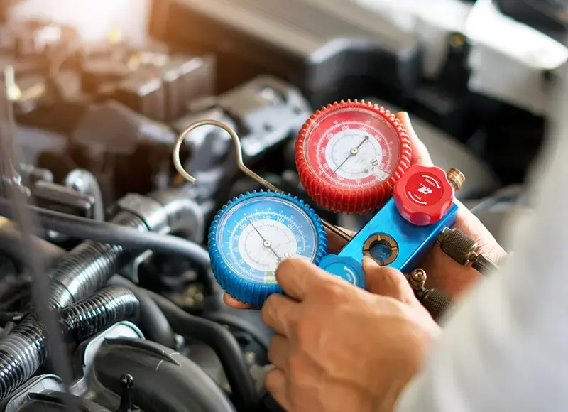 Air conditioner being tested