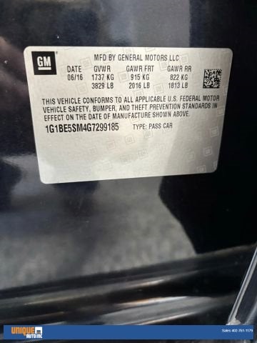 2016 Chevrolet Cruze LT