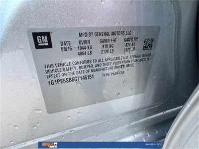 2016 Chevrolet Cruze Limited 1LT