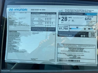 2026 Hyundai Kona SE Sport Utility 4D