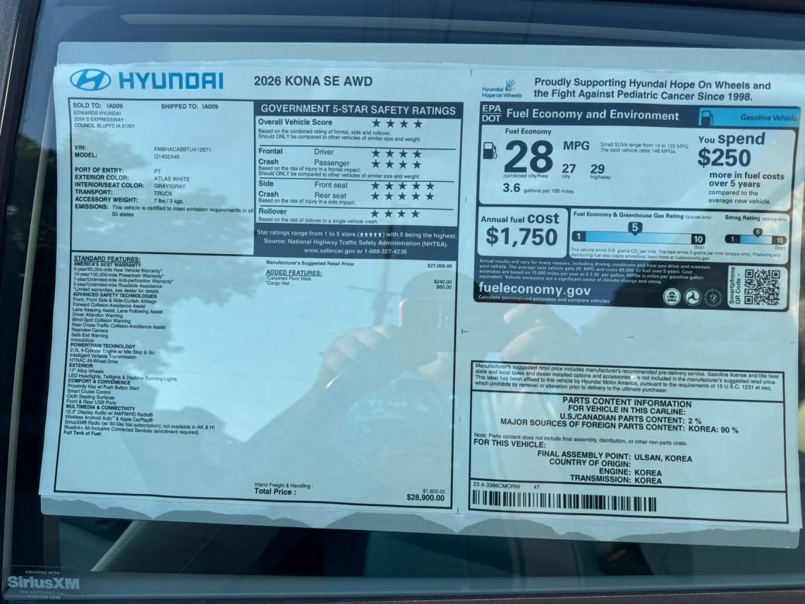 2026 Hyundai Kona SE Sport Utility 4D